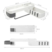 Shower Caddy Corner Bathroom Storage Shelf Holder Rack Organiser Adhesive Tripod by salelink.co.nz
