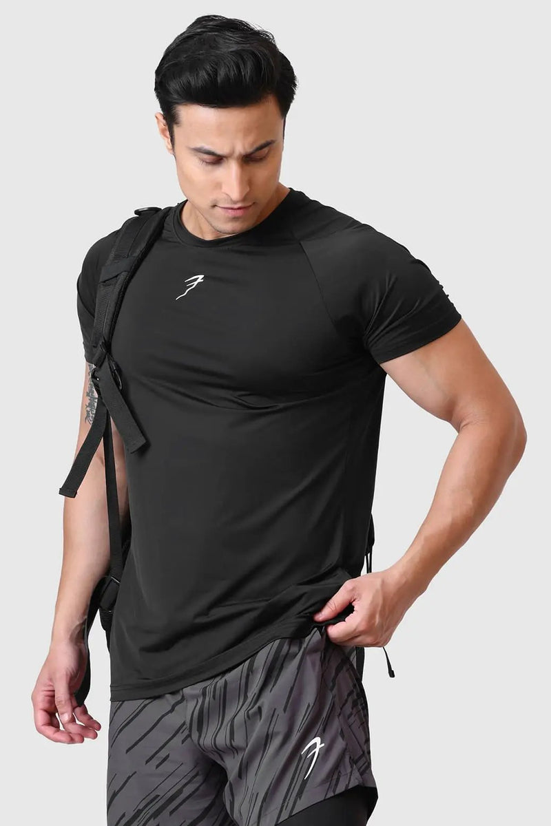 Bare Nylon T-shirt Black by Fuaark Nz