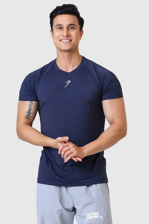 Bare Nylon T-shirt Navy by Fuaark Nz