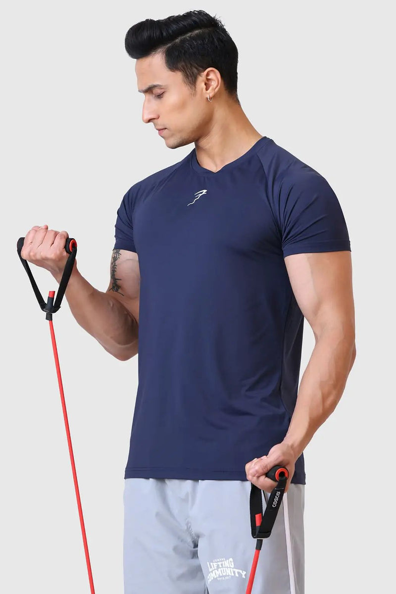 Bare Nylon T-shirt Navy by Fuaark Nz