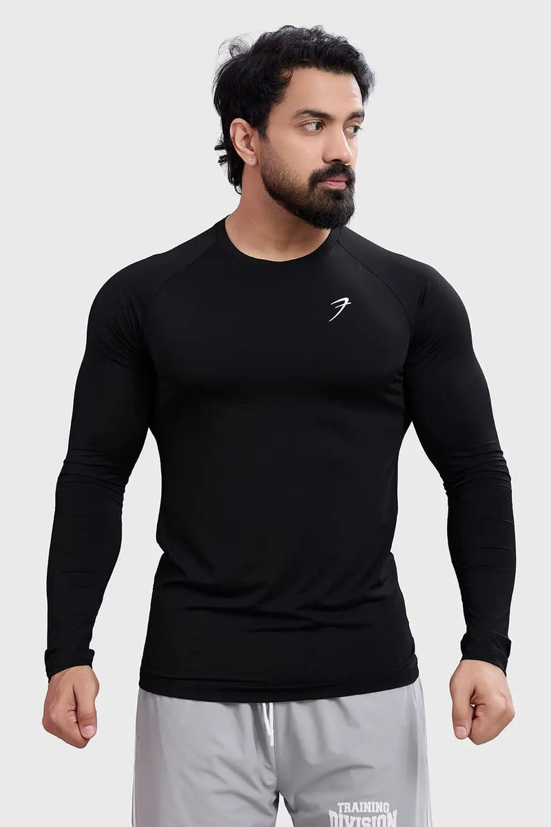 Bare Nylon Fullsleeves T-shirt Black by Fuaark Nz