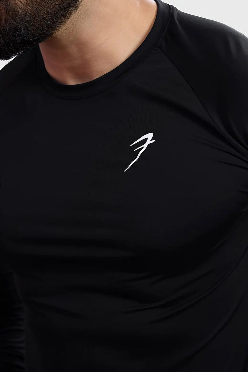 Bare Nylon Fullsleeves T-shirt Black by Fuaark Nz