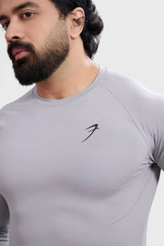 Bare Nylon Fullsleeves T-shirt Light Grey by Fuaark Nz