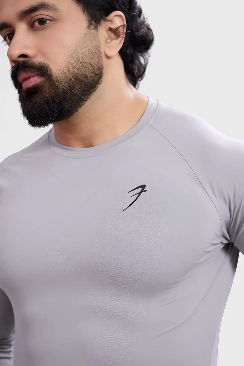 Bare Nylon Fullsleeves T-shirt Light Grey by Fuaark Nz
