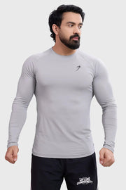 Bare Nylon Fullsleeves T-shirt Light Grey by Fuaark Nz