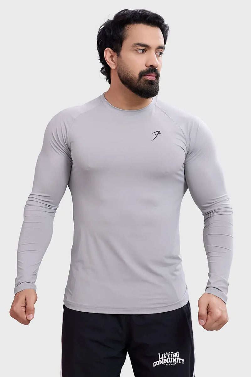 Bare Nylon Fullsleeves T-shirt Light Grey by Fuaark Nz