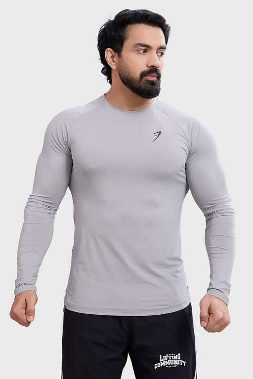 Bare Nylon Fullsleeves T-shirt Light Grey by Fuaark Nz