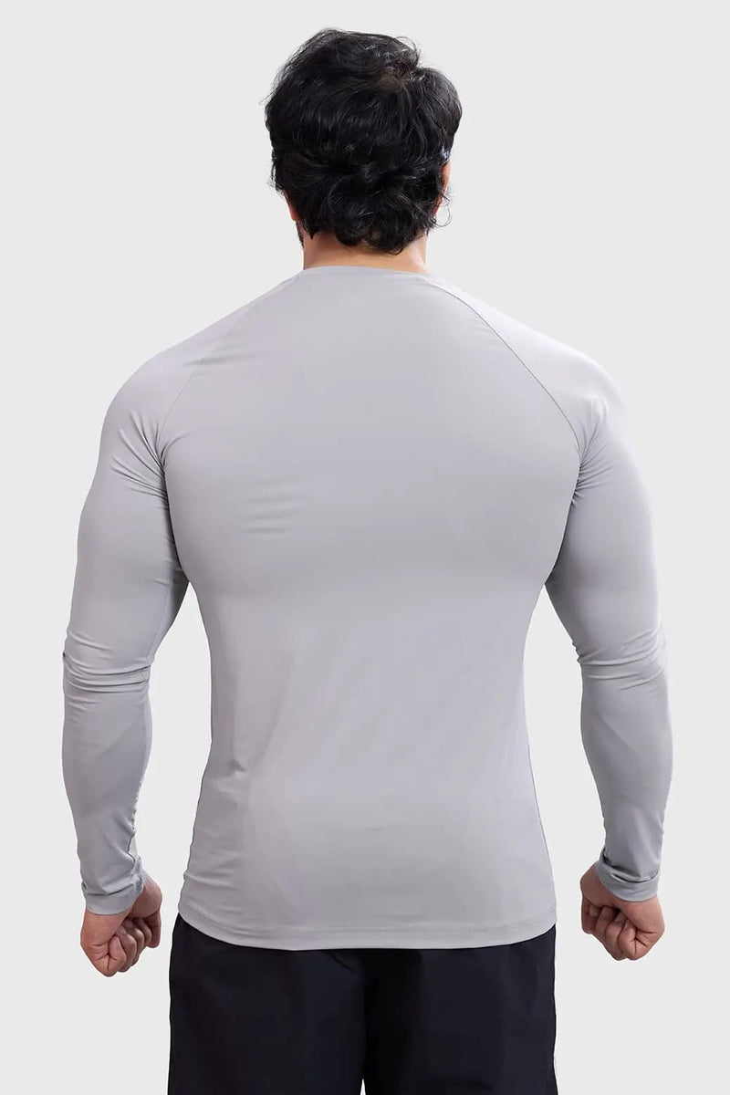 Bare Nylon Fullsleeves T-shirt Light Grey by Fuaark Nz