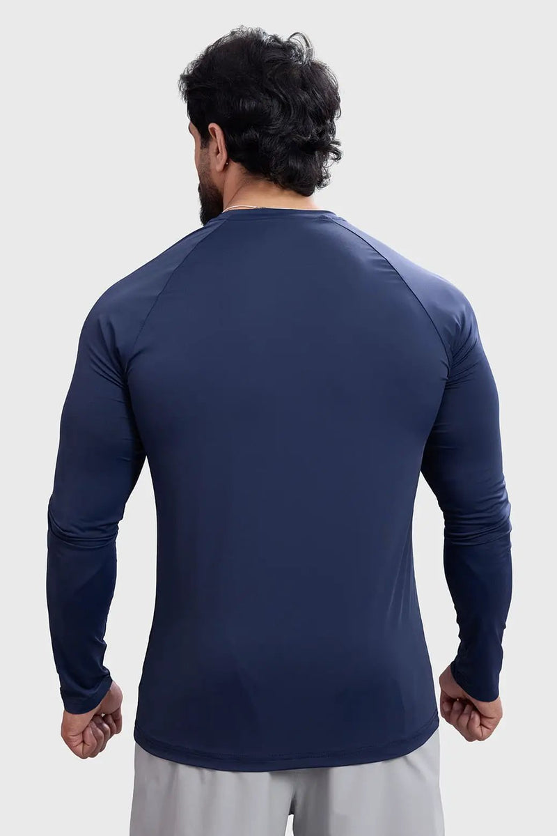 Bare Nylon Fullsleeves T-shirt Navy by Fuaark Nz