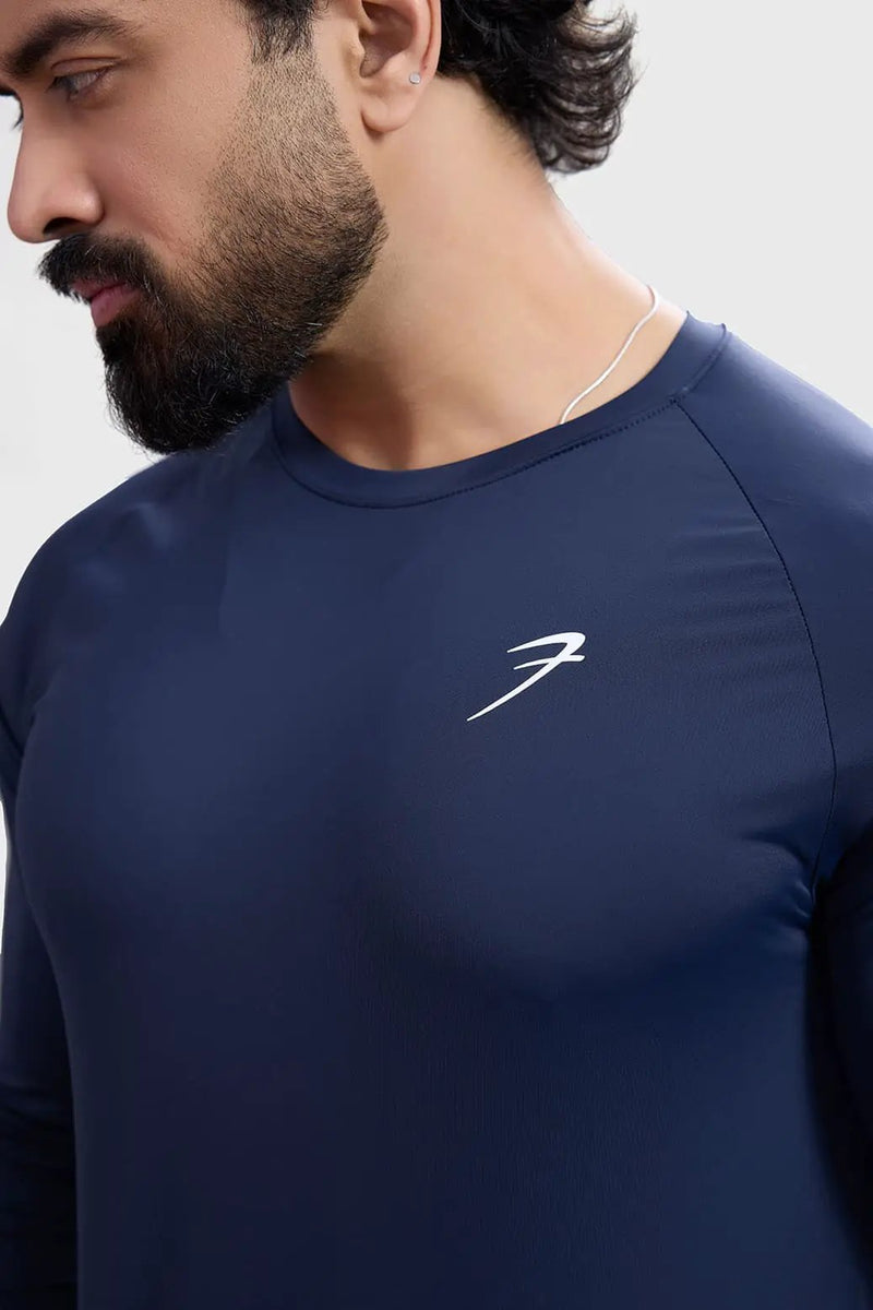 Bare Nylon Fullsleeves T-shirt Navy by Fuaark Nz