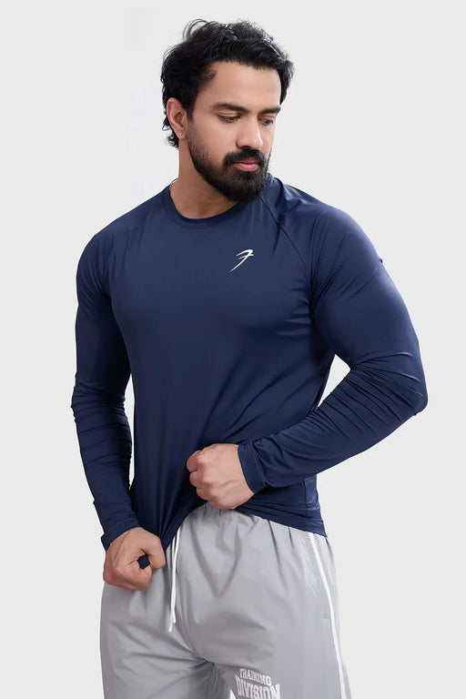 Bare Nylon Fullsleeves T-shirt Navy by Fuaark Nz