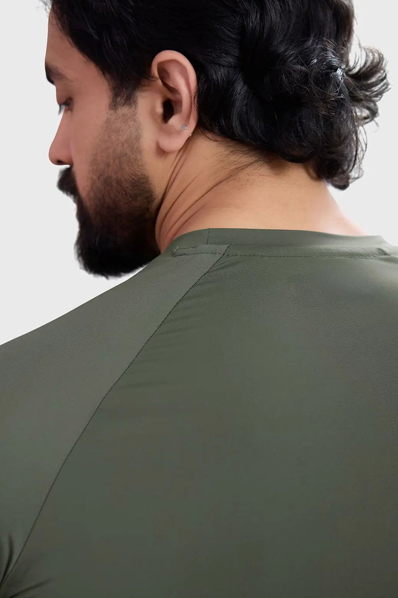 Bare Nylon Fullsleeves T-shirt Olive by Fuaark Nz