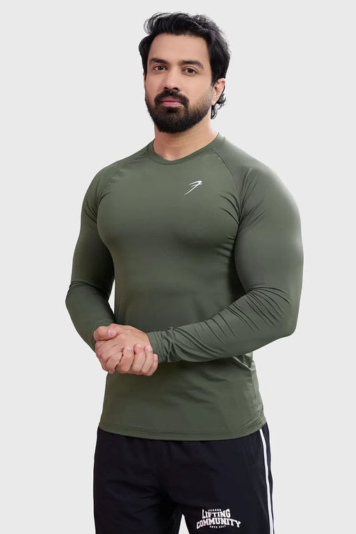 Bare Nylon Fullsleeves T-shirt Olive by Fuaark Nz