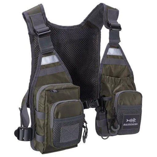Lightweight Fly Fishing Vest - Army Green by NZ Diver