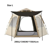 Hexagonal Camping Tent - Durable, Quick Setup JLP5467 by ECOTREK