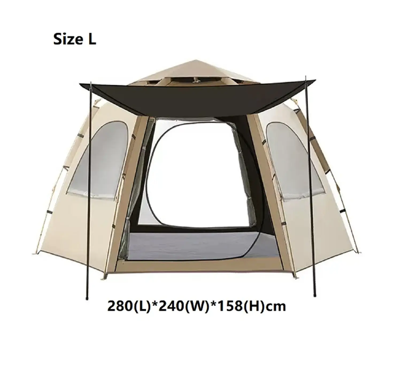 Hexagonal Camping Tent - Durable, Quick Setup JLP5467 by ECOTREK
