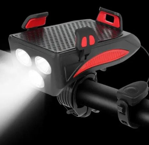 g8buynz Rechargeable Bike Lights and Horn Phone Holder USB Charging Port Rechargeable Bike Lights and Horn Phone Holder USB Charging Port