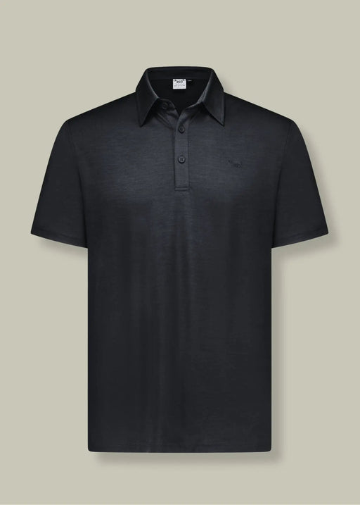 Men's Polo - 100% Merino Wool, Black by Merino 365 NZ