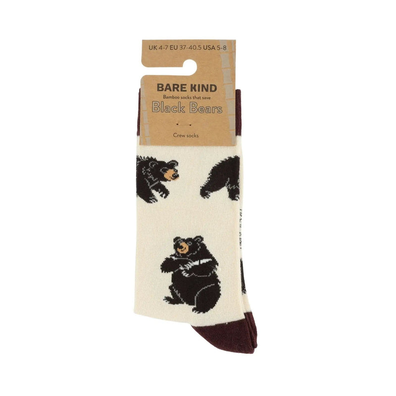 Barekind NZ Socks Save the Black Bear Bamboo Socks Save the Black Bear Bamboo Socks