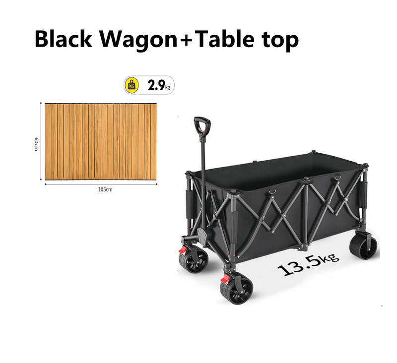 ECOTREK Heavy Duty Collapsible Trolley,Wagon Cart – Extra Large 260L, All-Terrain Wheels LJ1113 Heavy Duty Collapsible Trolley,Wagon Cart – Extra Large 260L, All-Terrain Wheels LJ1113