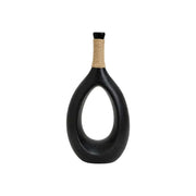 Frankly Cotton Black Teardrop Sculptural Vase by Nest & Stem Homewares