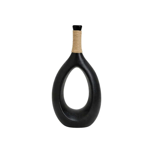 Nest & Stem Homewares Ceramic Vase Frankly Cotton Black Teardrop Sculptural Vase Frankly Cotton Black Teardrop Sculptural Vase