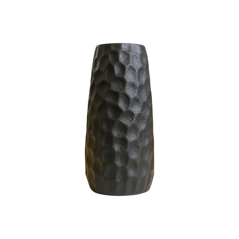 Frankly Cotton Ceramic Tall Hammered Vase by Nest & Stem Homewares