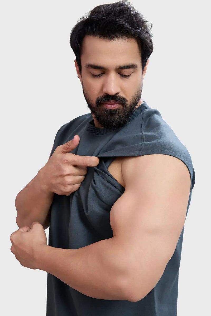 Blackout Capsleeves Tank Dark Grey by Fuaark Nz