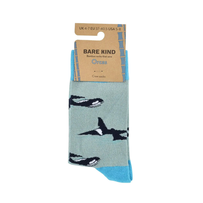 Save the Blue Orca Bamboo Socks by Barekind NZ