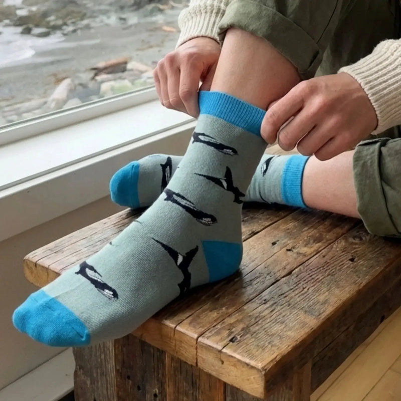 Save the Blue Orca Bamboo Socks by Barekind NZ
