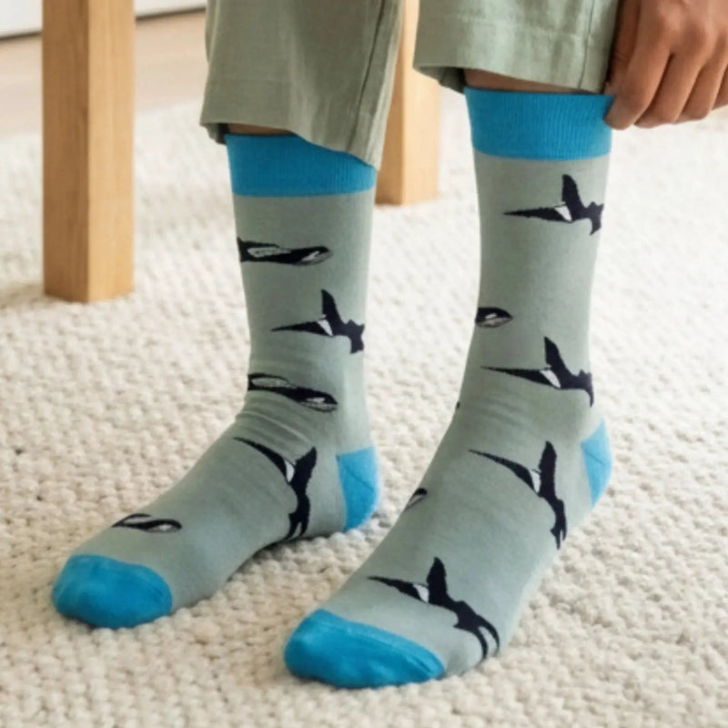 Save the Blue Orca Bamboo Socks by Barekind NZ