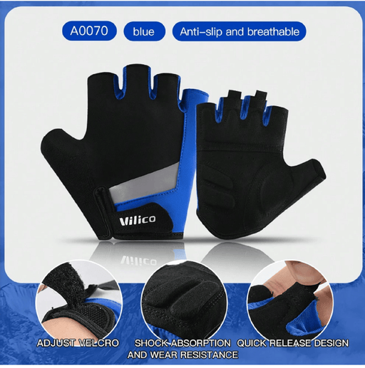 ECOTREK Cycling Gloves Half-Finger Cycling Gloves – Breathable Sun Protection TJ6268 Half-Finger Cycling Gloves – Breathable Sun Protection TJ6268