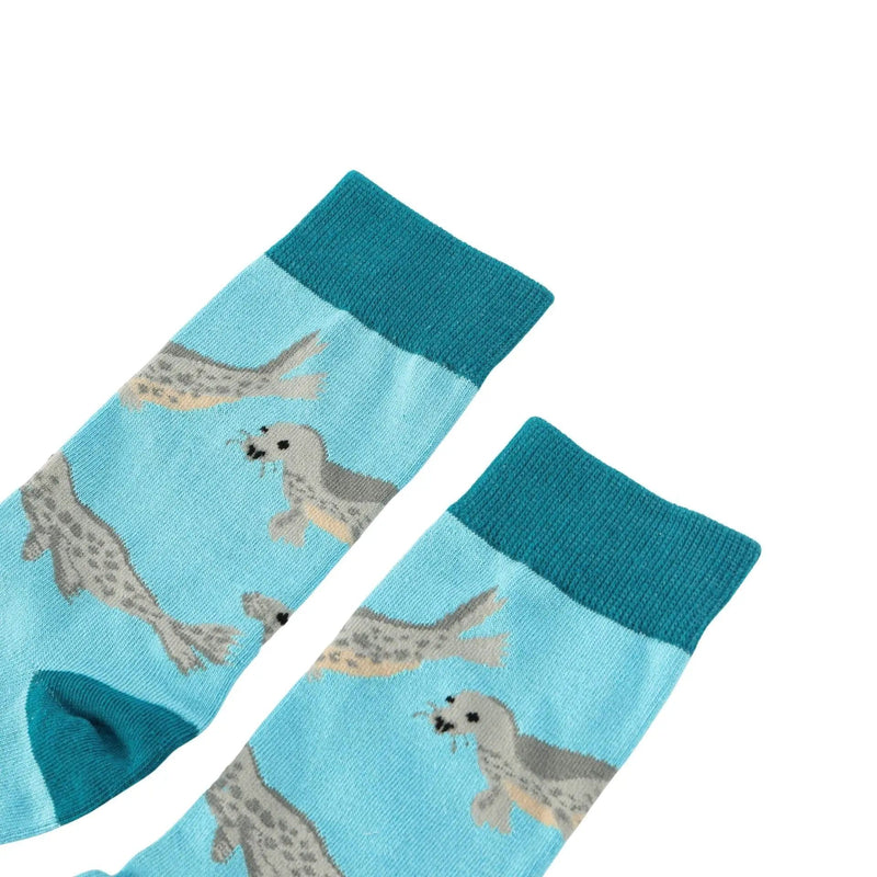 Save the Blue Seals Bamboo Socks by Barekind NZ