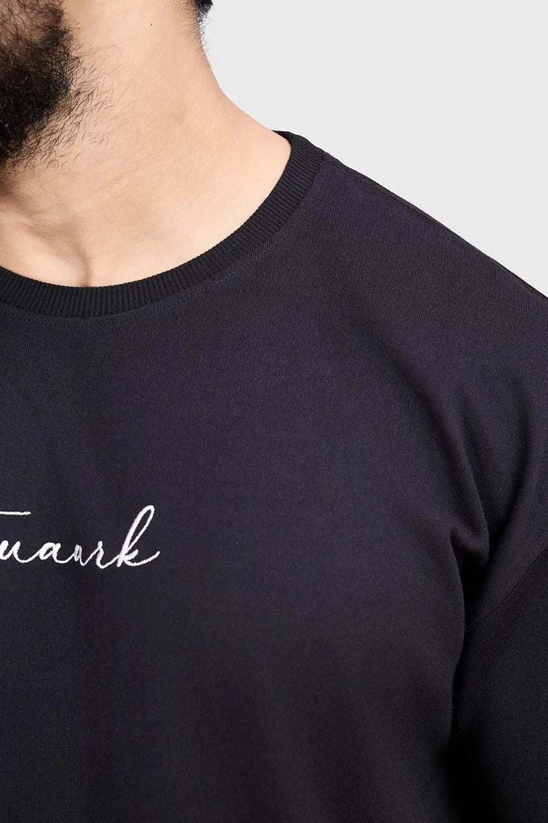 Bold Oversized T-shirt Black by Fuaark Nz