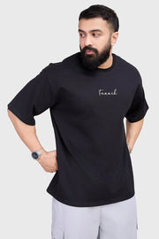Bold Oversized T-shirt Black by Fuaark Nz