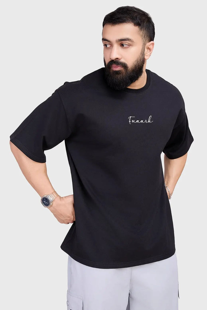 Bold Oversized T-shirt Black by Fuaark Nz