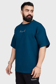 Bold Oversized T-shirt Teal by Fuaark Nz