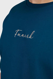Bold Oversized T-shirt Teal by Fuaark Nz