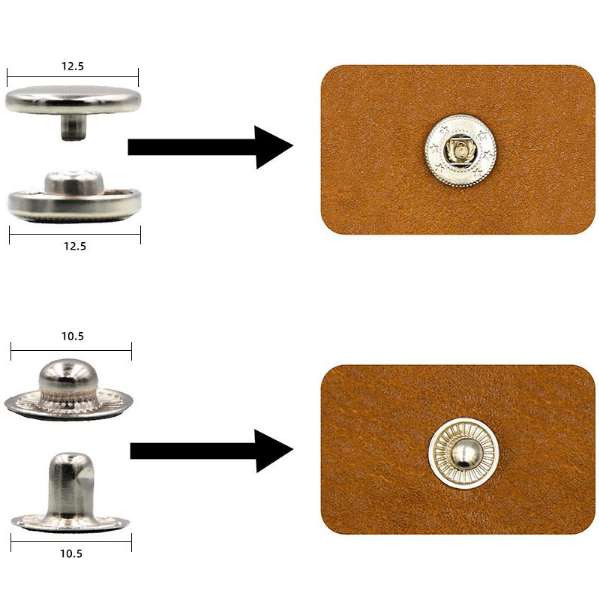 g8buynz g8buynz 120Sets Leather Snaps Button Kit - 0.49 inch Metal Button,6 Color Snap 120Sets Leather Snaps Button Kit - 0.49 inch Metal Button,6 Color Snap