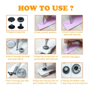 g8buynz g8buynz 120Sets Leather Snaps Button Kit - 0.49 inch Metal Button,6 Color Snap 120Sets Leather Snaps Button Kit - 0.49 inch Metal Button,6 Color Snap