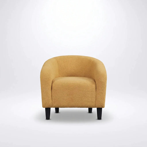 Yaheetech Boucle Club Chair Accent Barrel Chair Boucle Club Chair Accent Barrel Chair