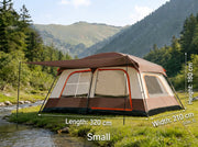 ECOTREK Tent ECOTREK Family Cabin Camping Tent With Sunshade Awning QLY7133 ECOTREK Family Cabin Tent With Sunshade Awning QLY7133