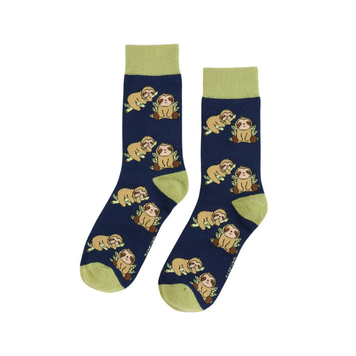 Save the Blue Sloth Bamboo Socks by Barekind NZ