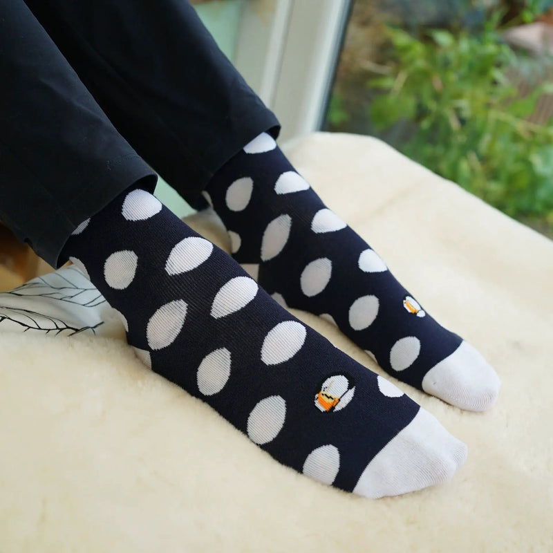 Save the Polka Dot Puffin Bamboo Socks by Barekind NZ