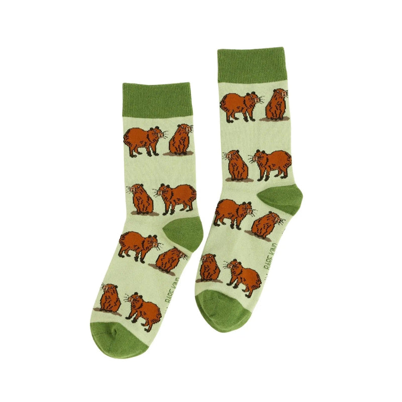 Barekind NZ Socks Save the Green Capybara Bamboo Socks Save the Green Capybara Bamboo Socks
