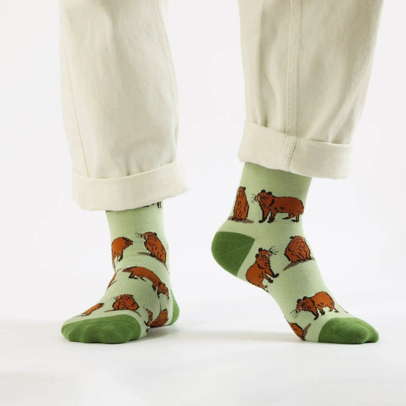 Barekind NZ Socks Save the Green Capybara Bamboo Socks Save the Green Capybara Bamboo Socks