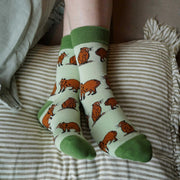 Barekind NZ Socks Save the Green Capybara Bamboo Socks Save the Green Capybara Bamboo Socks