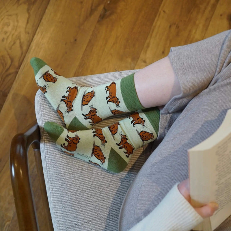 Barekind NZ Socks Save the Green Capybara Bamboo Socks Save the Green Capybara Bamboo Socks