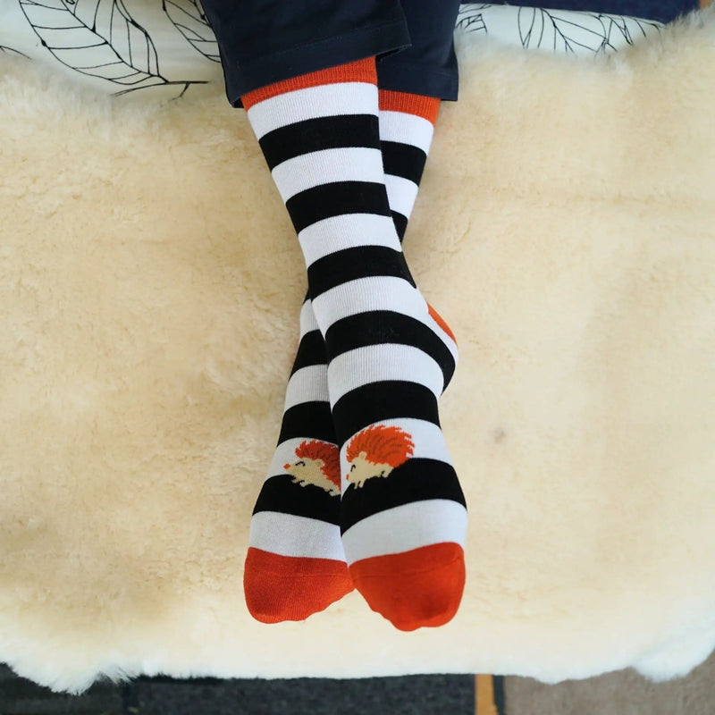 Barekind NZ Socks Save the Striped Hedgehog Bamboo Socks Save the Striped Hedgehog Bamboo Socks