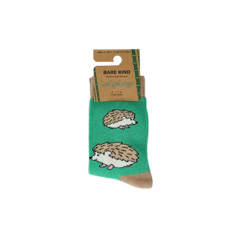 Save the Hedgehogs Bamboo Socks for Kids by Barekind NZ